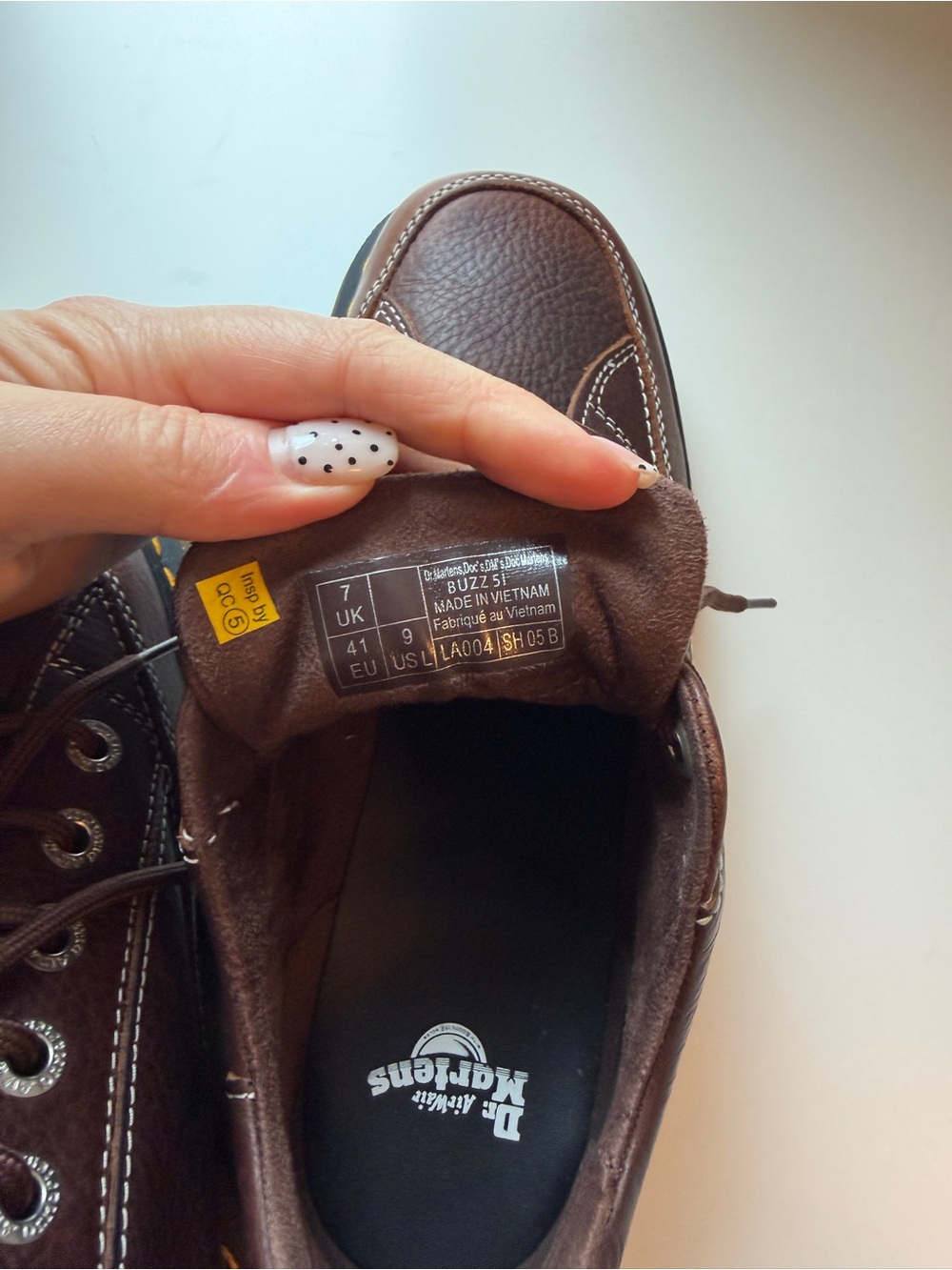 Dr. Martens Buzz Women's Dark Brown Leather Lace-Up Oxfords - Picture 6 of 6
